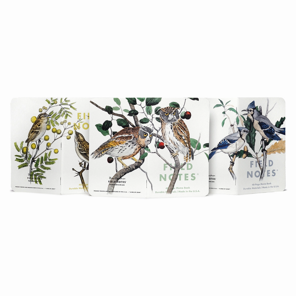 waterproof versatile Field Notes Birds & Trees Of North America Memo Notebooks (Set Of 3)