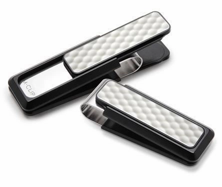 M-Clip Black Anodized White Golfball Money Clip large