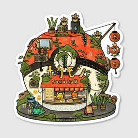 mini warm Pokebar Sticker
