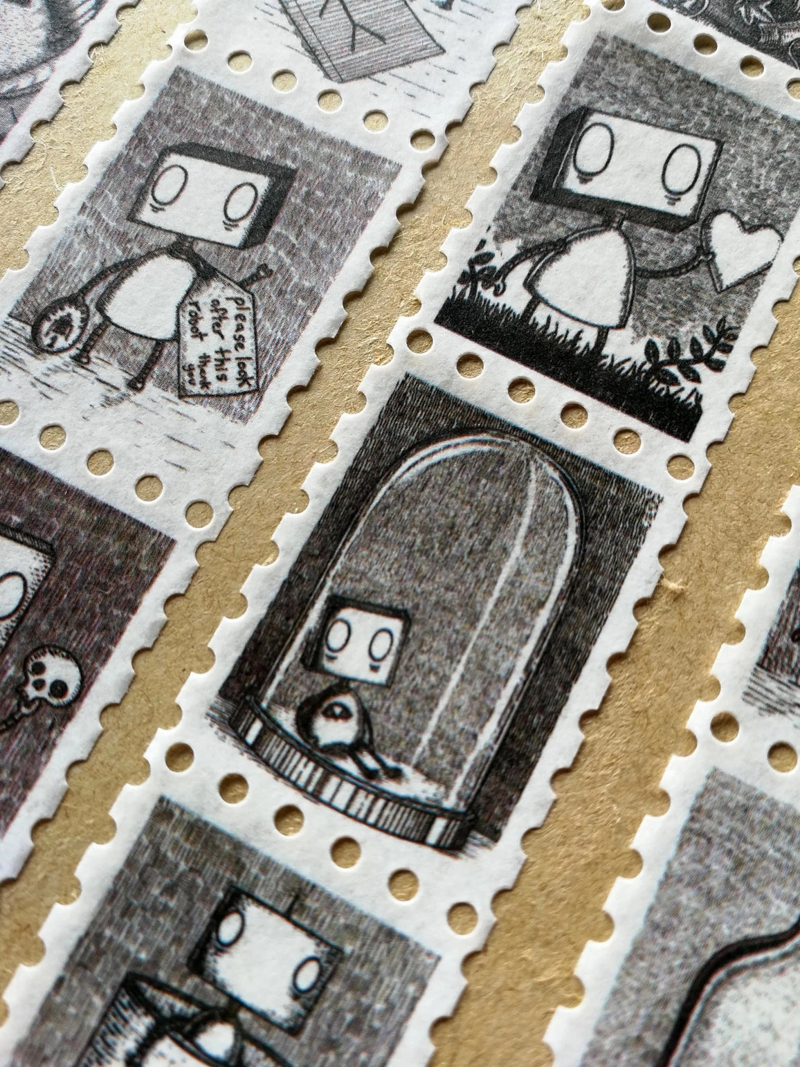 Robot Stamps Washi Tape organic collapsible