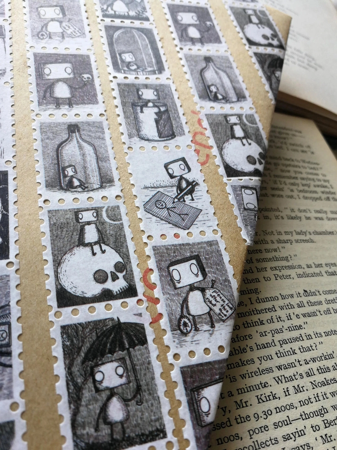 Robot Stamps Washi Tape small