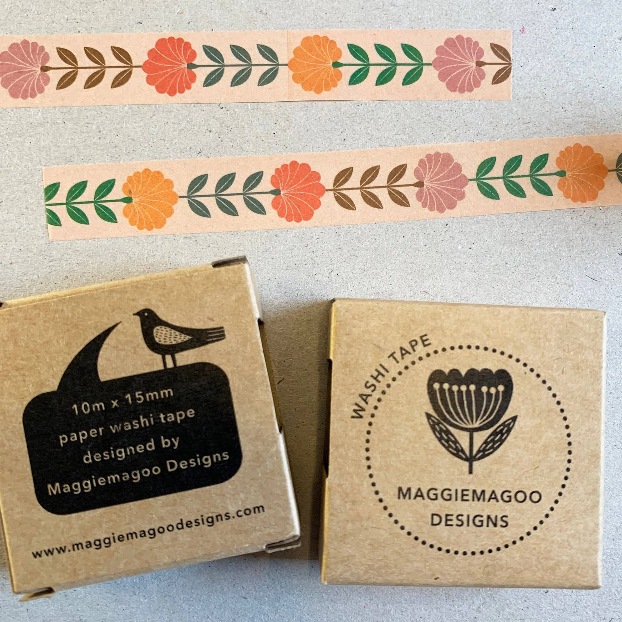 Spring Flowers Pattern Washi Tape stackable vintage
