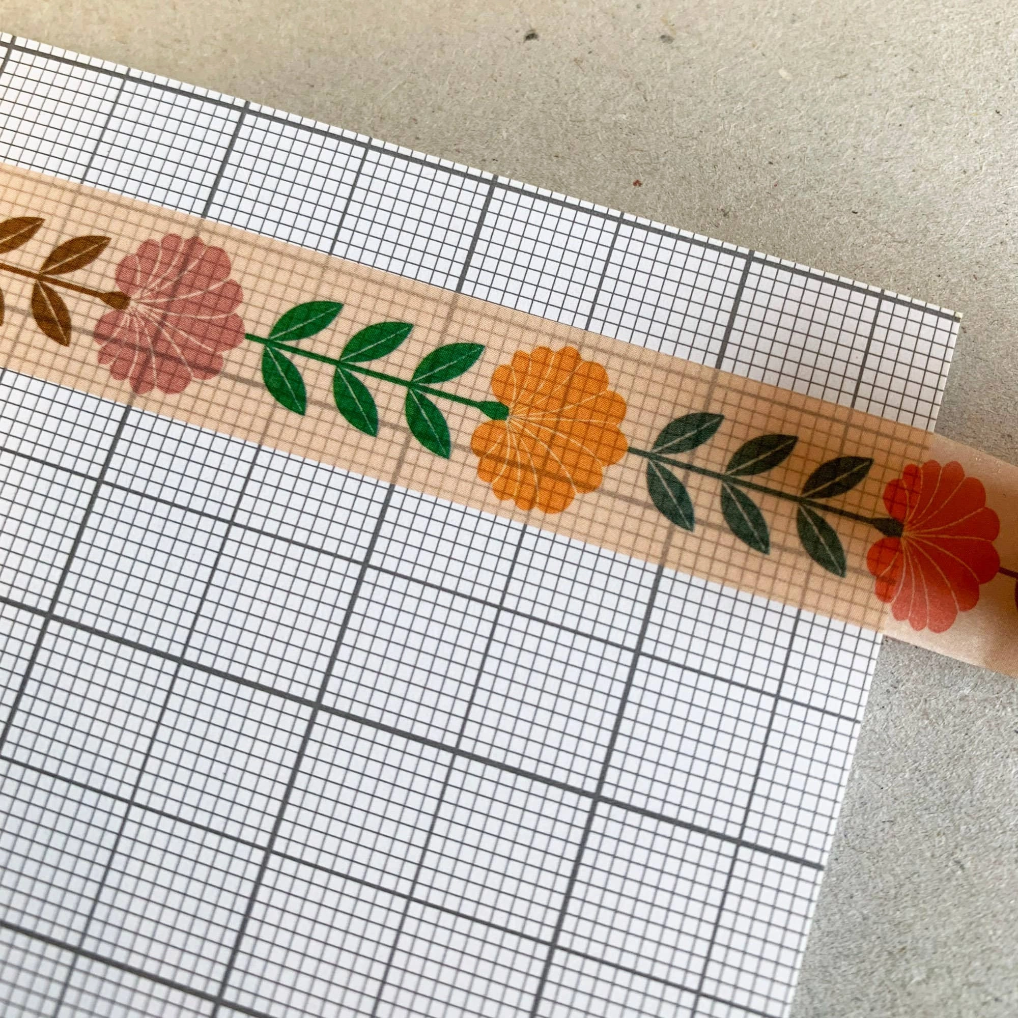 Spring Flowers Pattern Washi Tape mini