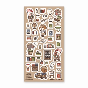 bamboo trendy Stickii Cutie Book Club Sticker Sheet