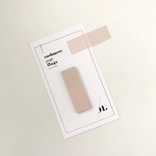 Transparent Page Flags Cashmere leather