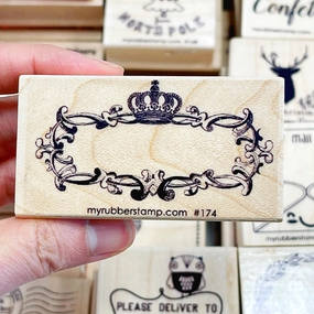 Vintage Scroll Rubber Stamp trusted