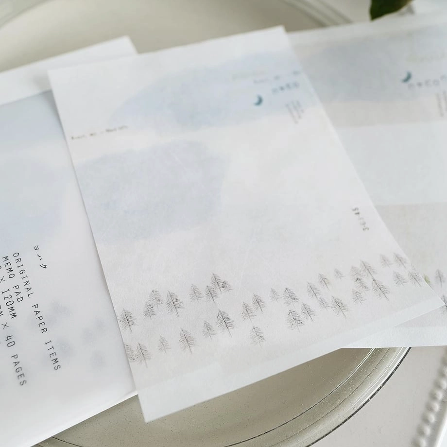 Yohaku Memo Pad - Fuyunotuki limited top