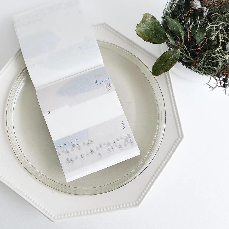 Yohaku Memo Pad - Fuyunotuki synthetic