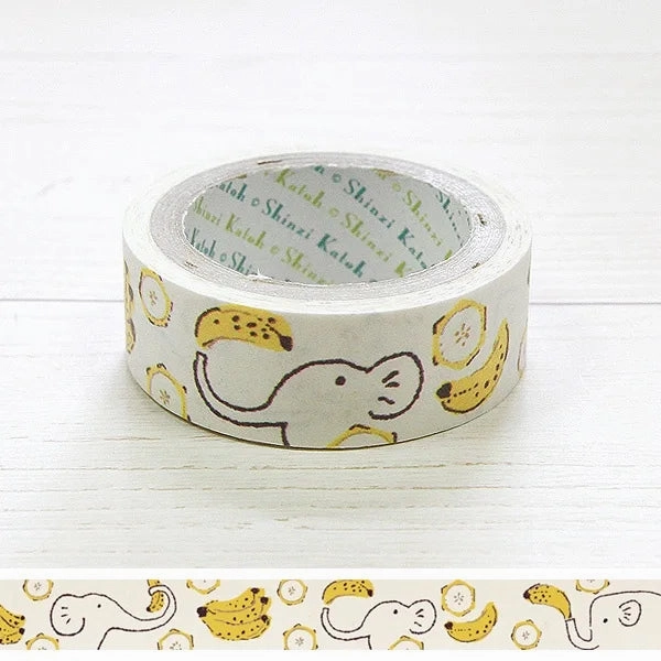 Banana & Elephant Washi Tape mini
