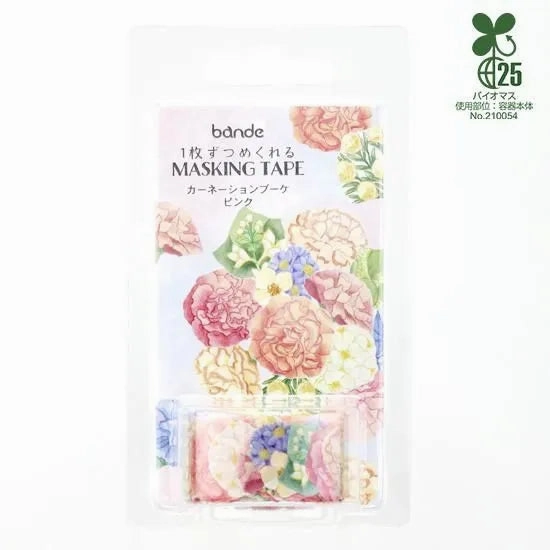 classic trusted Bande Sticker Roll - Carnation Bouquet Pink