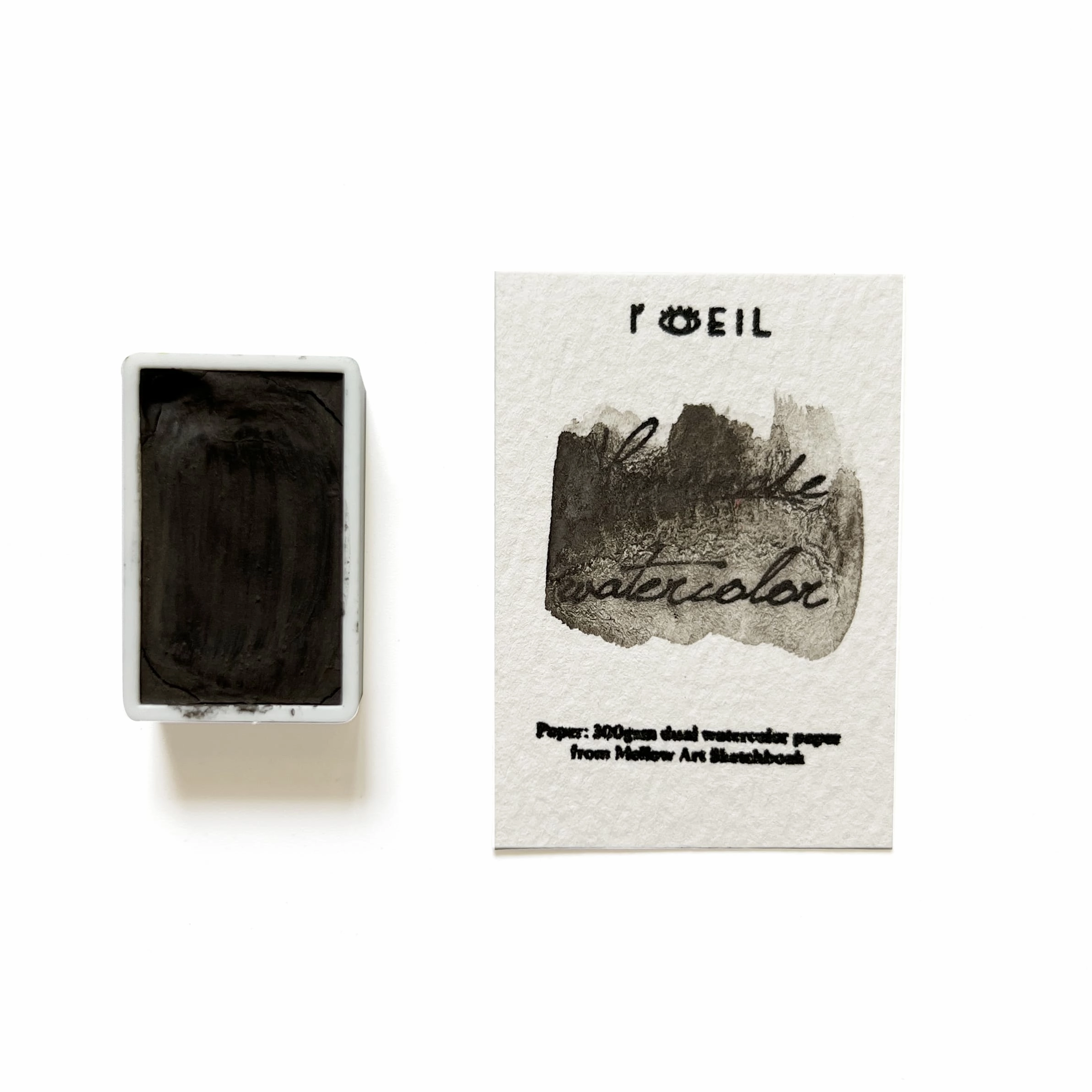 popular Basalt Black (Mineral) - Artist Grade Handmade Honey Based Watercolor Paint Full Pan 3.2Ml