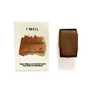 finest refillable Red Ochre Pr102 - Artist Grade Handmade Honey Based Watercolor Paint Full Pan 3.2Ml