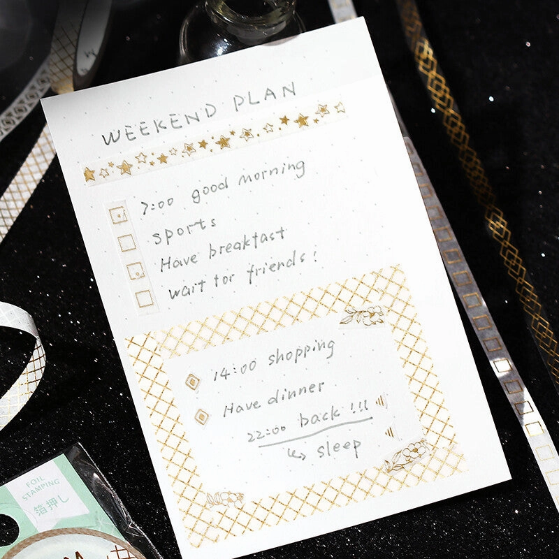 matte Basic Check Box Slim Washi Tape