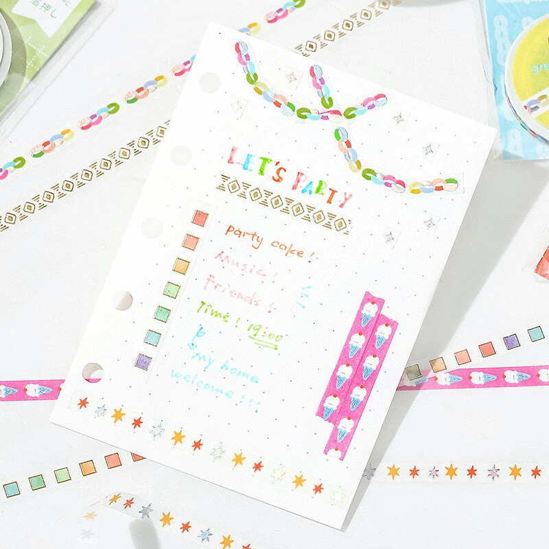 alloy Basic Check Box Slim Washi Tape