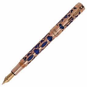 sealed Conklin Endura Deco Crest Blue Fountain Pen