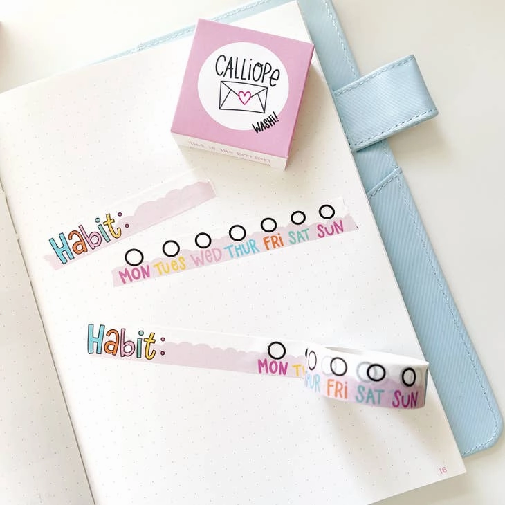 Habit Tracker Washi Tape stackable
