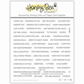 plastic retro Mini Messages - 6X6 Stamp Set