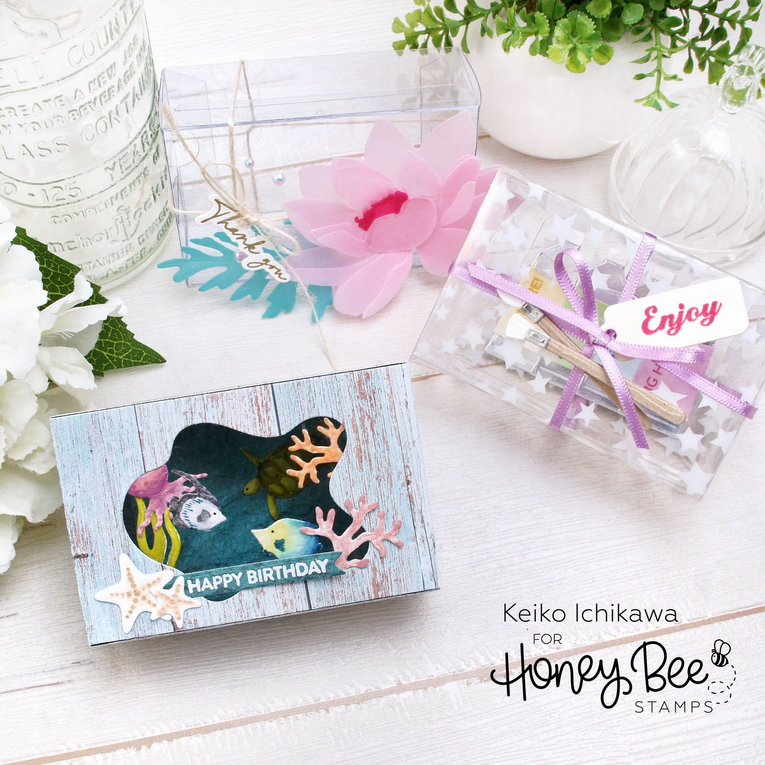 sturdy neutral Mini Messages - 6X6 Stamp Set