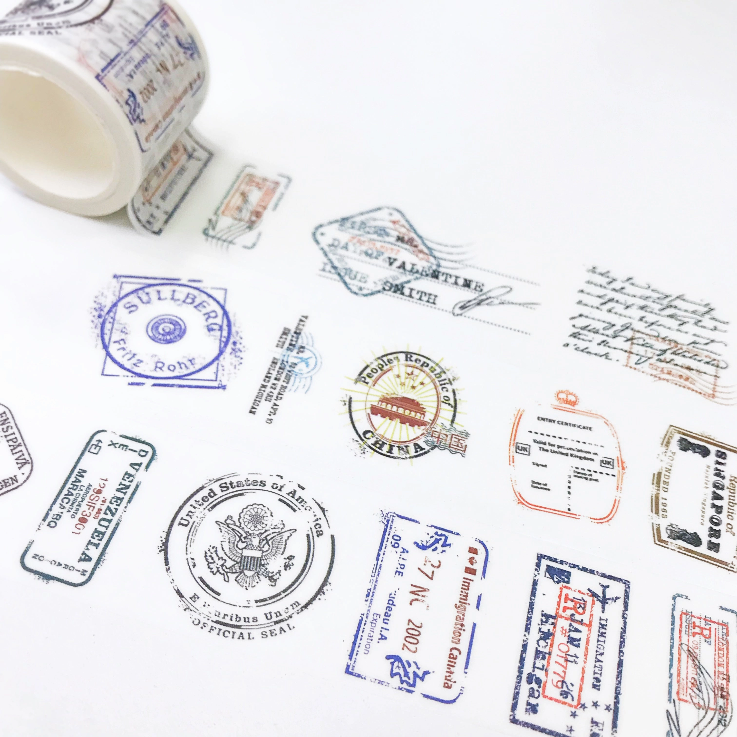 Passport Stamp Washi Tape antislip classic