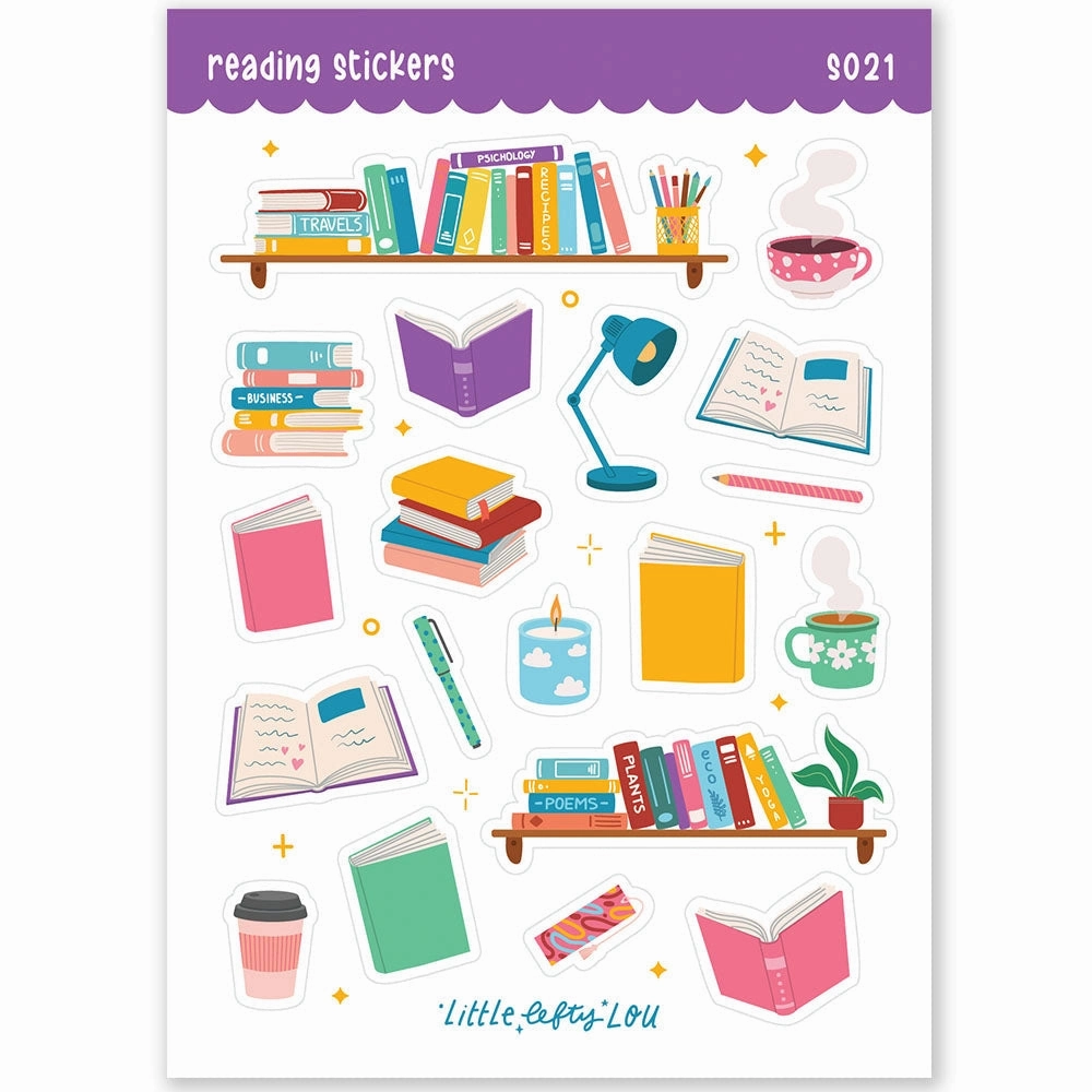 Reading Matte Waterproof Stickers daily strong