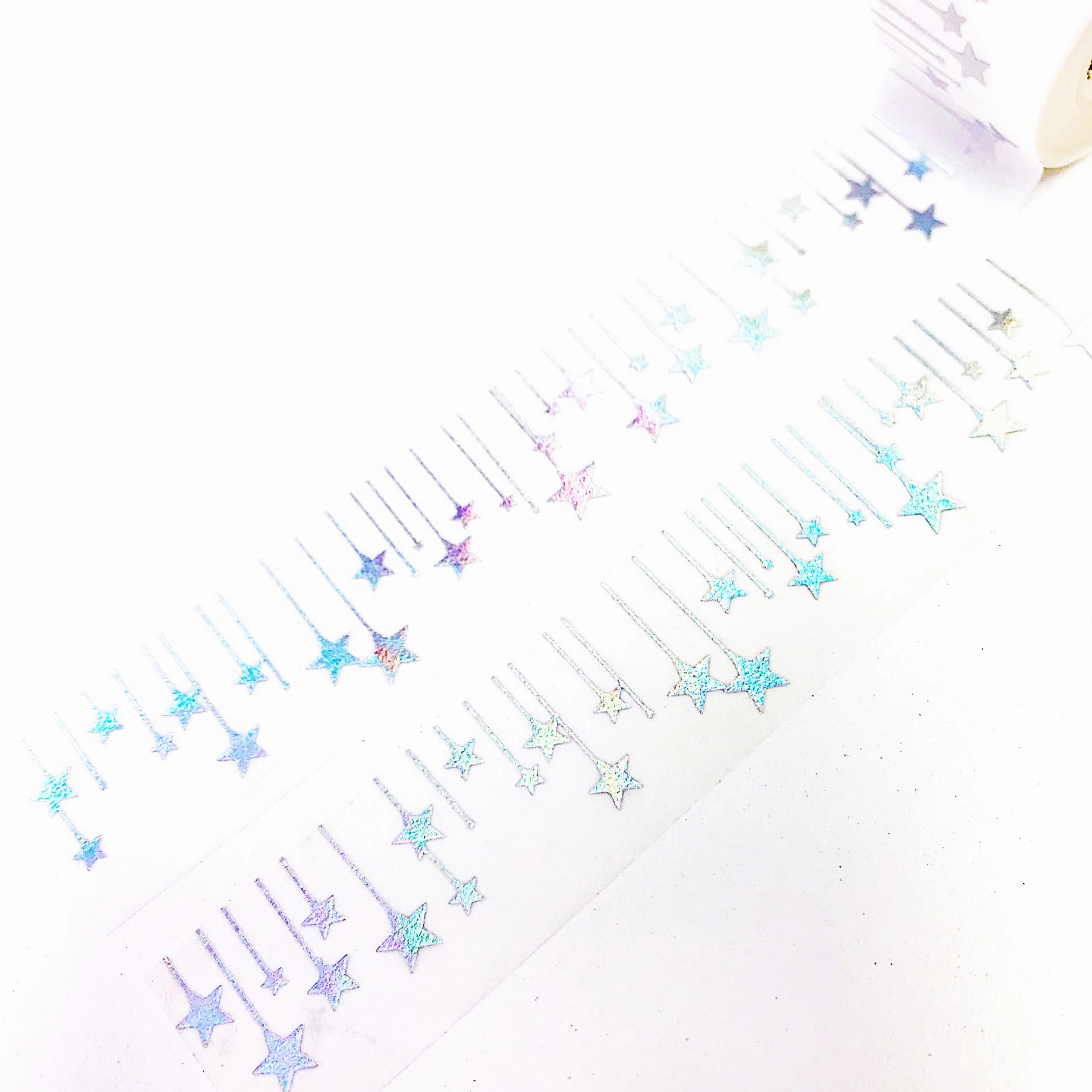 Shiny Star Washi Tape Silver Foil classic refillable