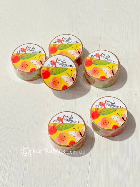 Spring Floral Butterfly Washi Tape waterproof