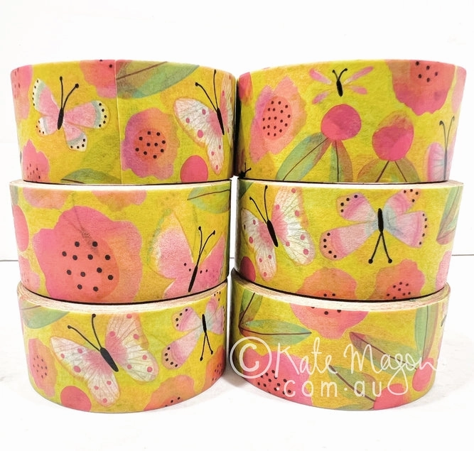 Spring Floral Butterfly Washi Tape daily quickdry