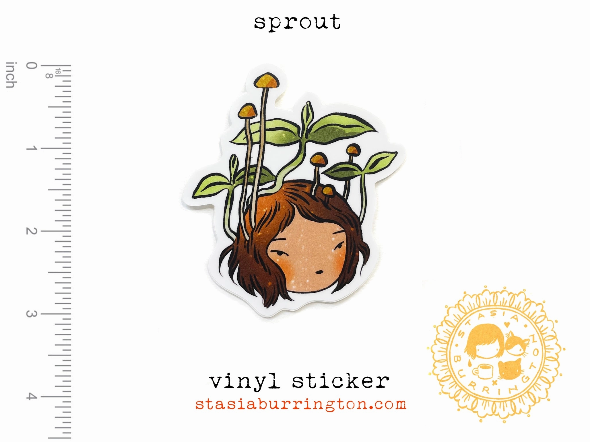 adjustable everyday Sprout Vinyl Sticker