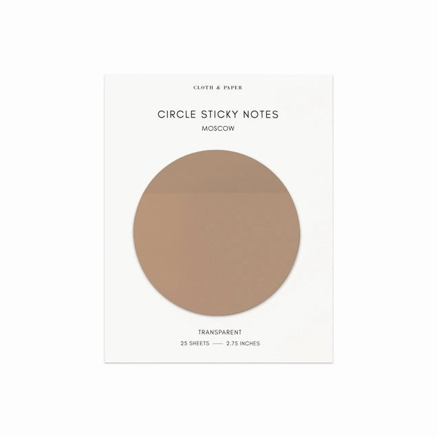 Transparent Circle Sticky Notes | Moscow loose robust