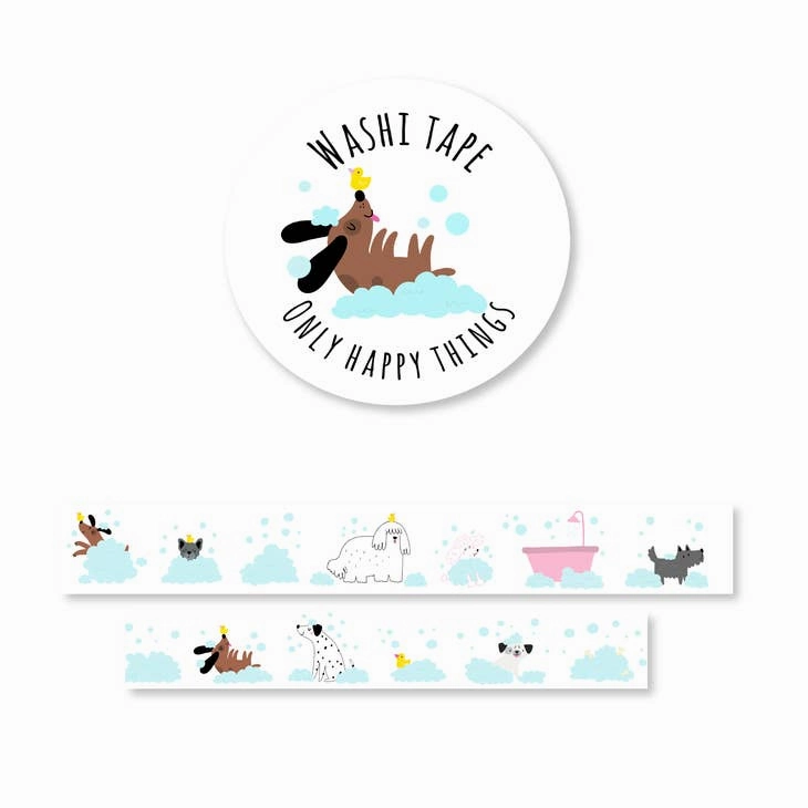antislip Bathtime Dogs Washi Tape