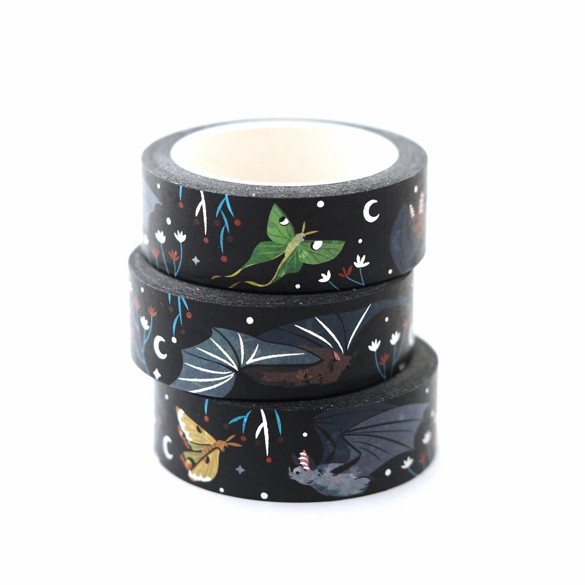 locking automatic Bats & Moths Washi Tape Shoal