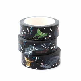 locking automatic Bats & Moths Washi Tape Shoal