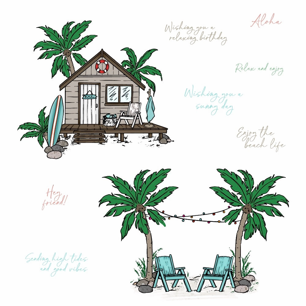 luxury Beach Please - 6X8 Stamp Set
