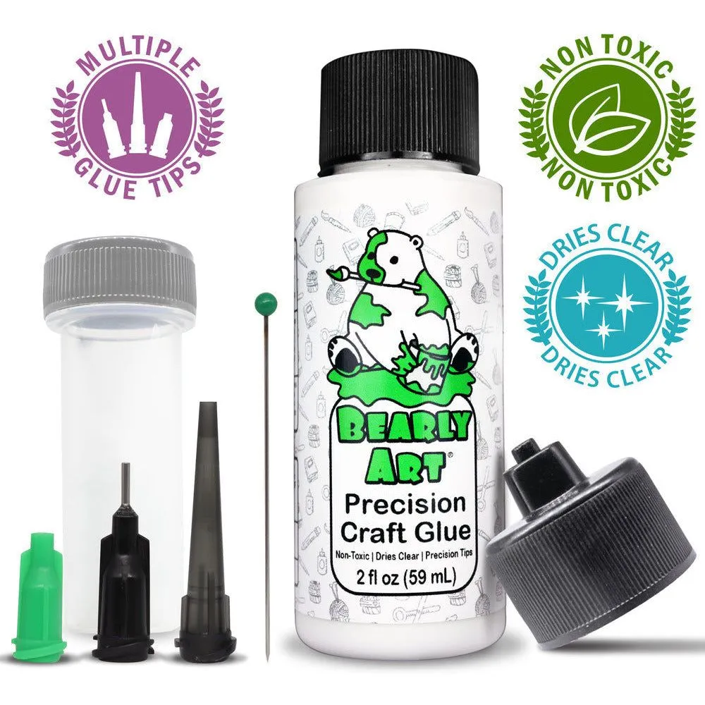 Bearly Art Precision Craft Glue - The Mini 2Oz wide wooden