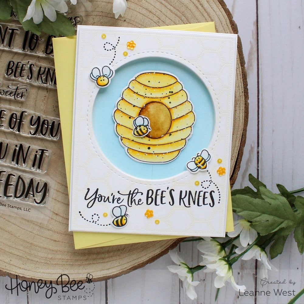 kit square Bee Hive - 3X4 Stamp Set