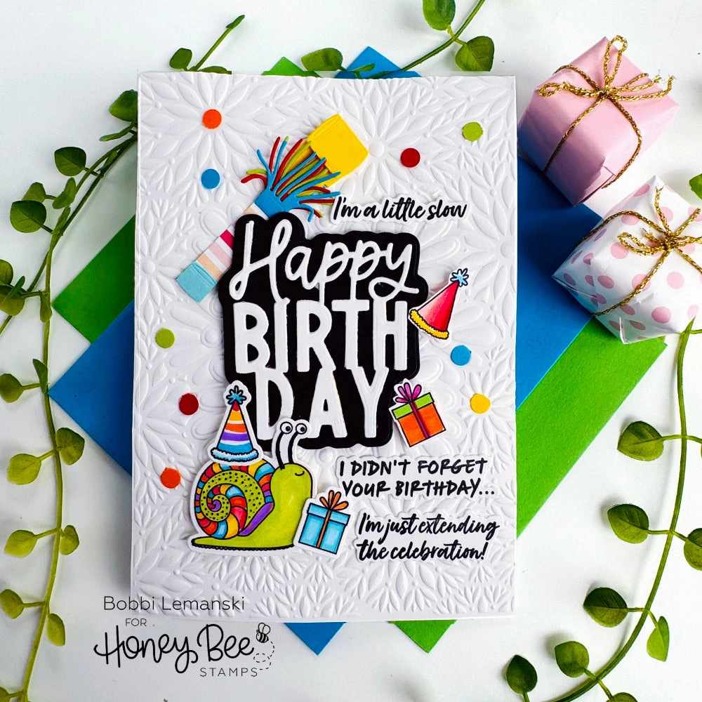Belated Birthday - 4X5 Stamp Set thin