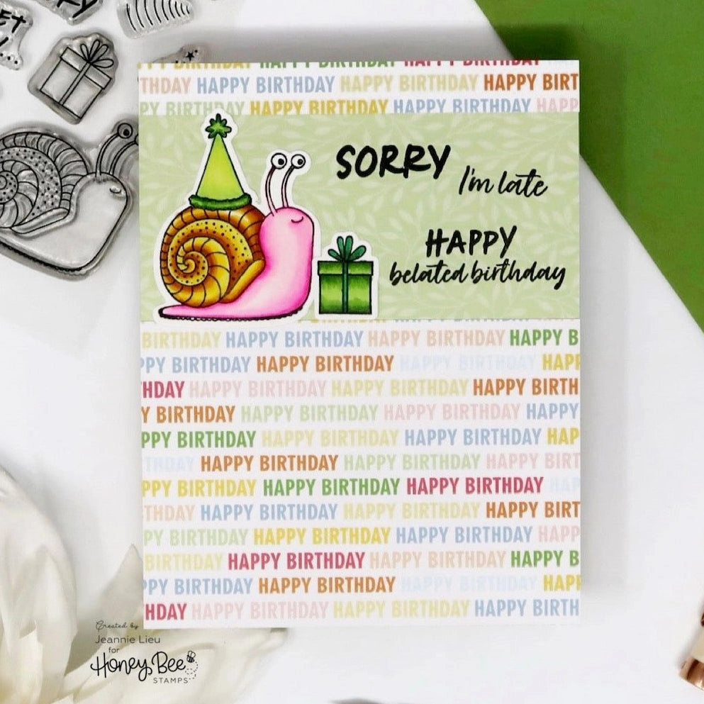 Belated Birthday - 4X5 Stamp Set thin ceramic