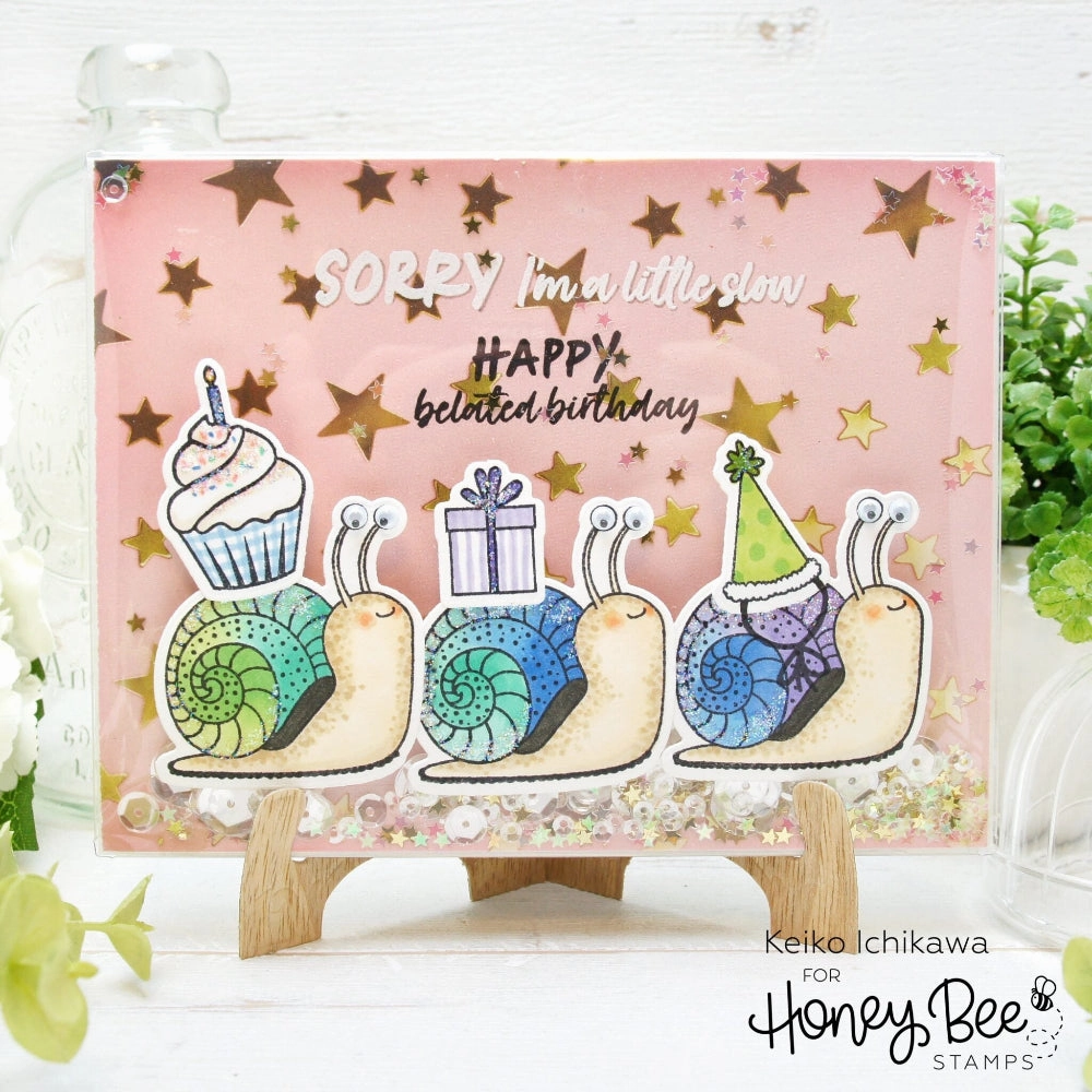 washable Belated Birthday - 4X5 Stamp Set
