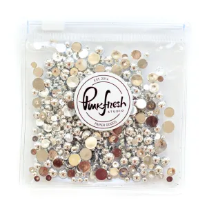 Pink Fresh:  Metalic Pearls  - Silver essential wooden