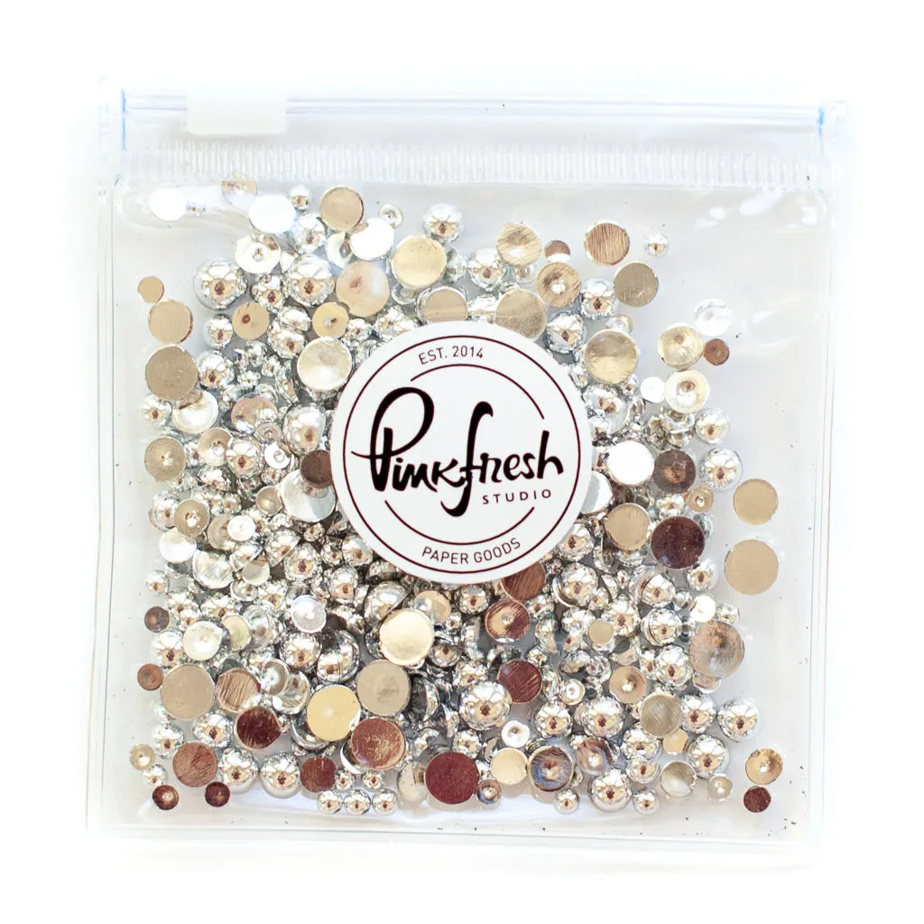 Pink Fresh:  Metalic Pearls  - Silver essential wooden