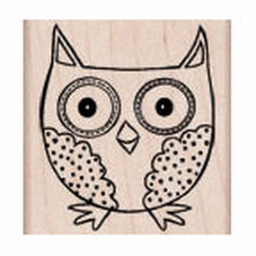 vivid Big Hoot Owl Stamp
