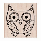 vivid Big Hoot Owl Stamp