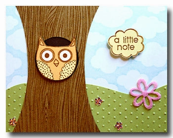plastic Big Hoot Owl Stamp