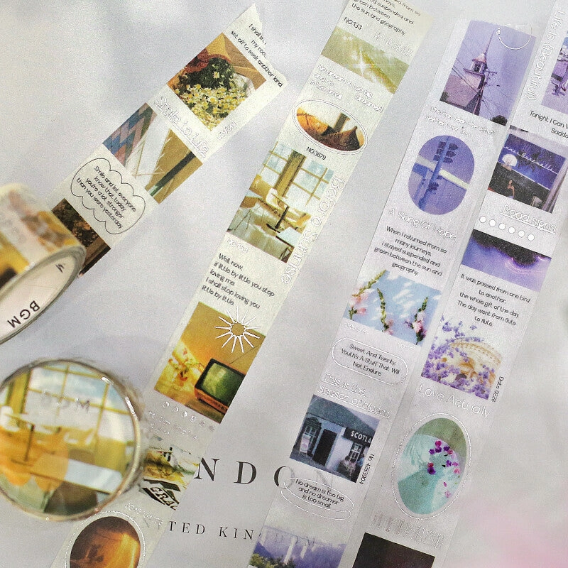 wooden Color City Purple Washi Tape