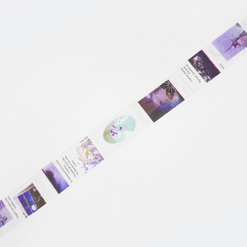 rubber Color City Purple Washi Tape