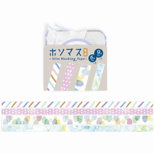 professional Hosomasu Masking Tape With Case - Palette Purple