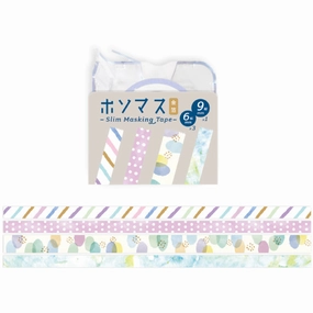professional Hosomasu Masking Tape With Case - Palette Purple