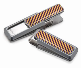 earthy M-Clip Natural Uv2 W/Purple & Gold Money Clip