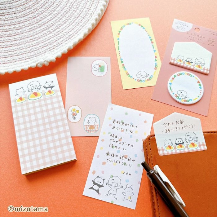 flexible tall Mizutama Die-Cut Sticky Notes - Waiwai