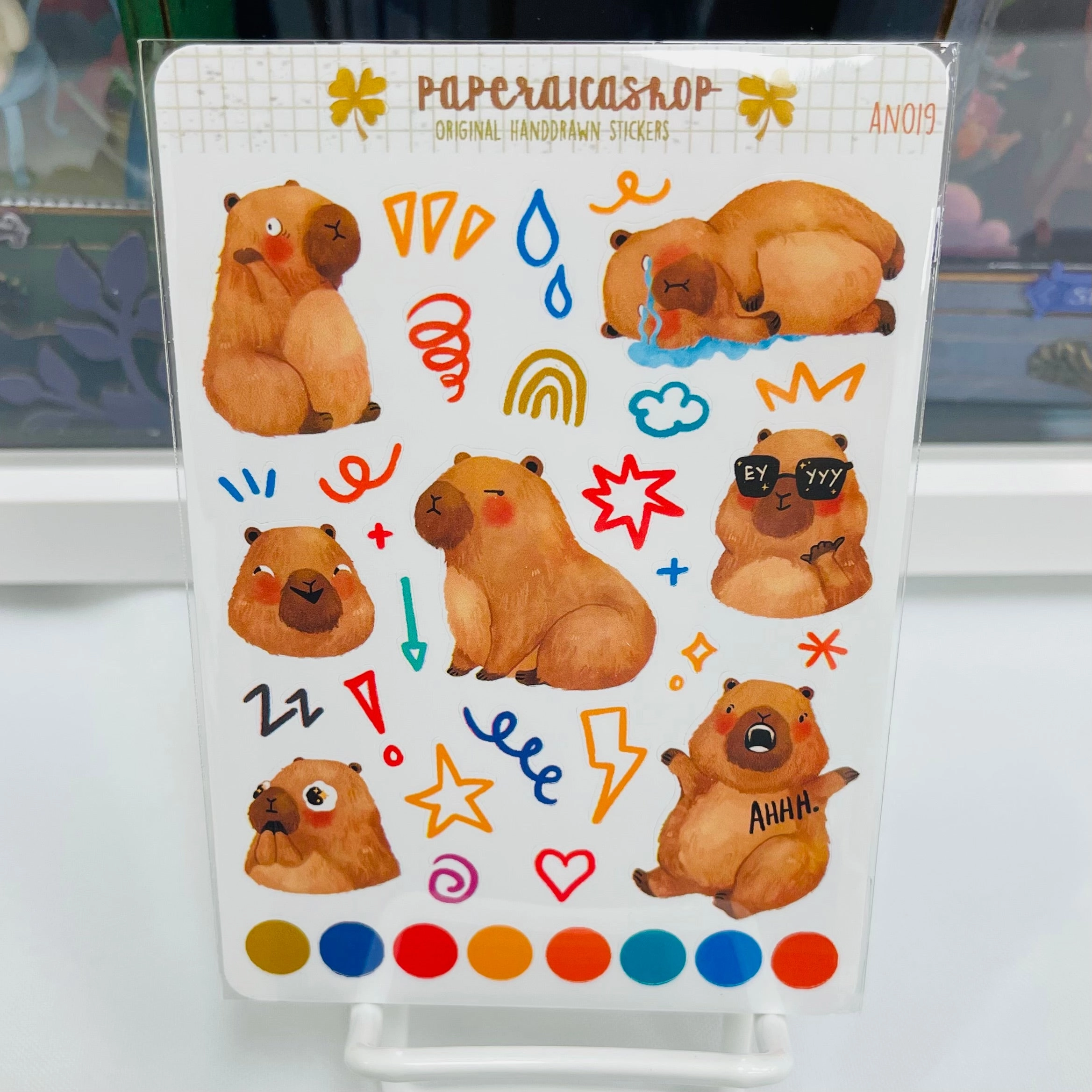 Paperaicashop Moody Capybaras Planner Sticker sleek